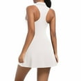 thumbnail image 5 of Stylish SMihono Tennis Dress for Women, Tennis Golf Dresses with Built in Shorts and Pockets for Sleeveless Workout Athletic Dresses White M, 5 of 9