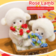 thumbnail image 2 of Peluche Cordero Con Rosa Regalos Para Niños Juguetes De Bebe Bebes 30cm Xtellar Rojo, 2 of 4