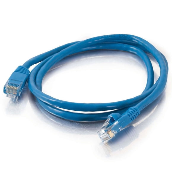 Câble de connexion Cat5E 350 MHz de 15 pi avec protection anti-coupure (bleu)