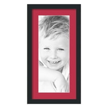ArtToFrames 12x24" Matted Picture Frame with 8x20" Single Mat Photo Opening Framed in 1.25" Satin Black and 2" Rouge Mat (FWM-3926-12x24)