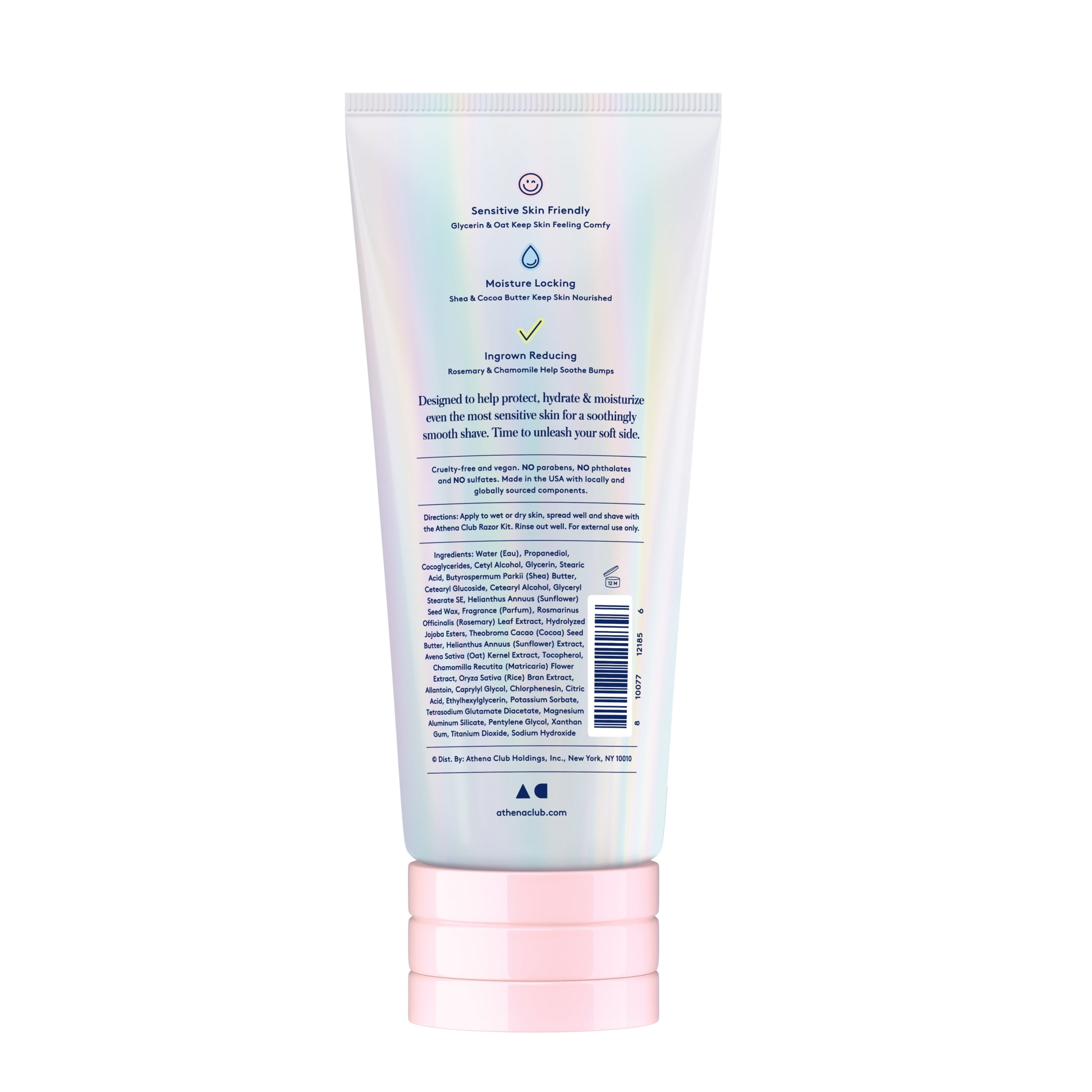 Athena Club Fluffy Shave Butter - Women's Shaving Cream, All Skin Types, 7 Fl Oz, Coconut Sparkle