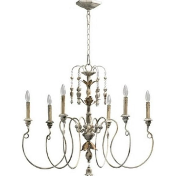 Traditional Six Light Chandelier-Pewter Finish Bailey Street Home 183-Bel-600747