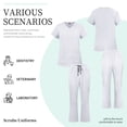 thumbnail image 5 of VIAOLI Women's Medical Scrubs Set - Quick Dry V-Neck Top with Pants, Multiple Pockets, Adjustable Drawstring, 10 colors, 5 of 6