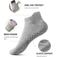 thumbnail image 4 of Pilates Socks with Grips for Women Yoga Socks Non Slip Barre Hospital Socks 6-Pairs Grippy Ankle Socks, 4 of 5