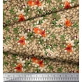 thumbnail image 2 of Soimoi Cotton Duck Fabric Leaves & Wild Flower Floral Print Fabric by The Yard 42 Inch Wide, 2 of 3