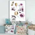 thumbnail image 2 of Designart 'Orange and Pink Wildflowers' Traditional Framed Canvas Wall Art Print, 2 of 5