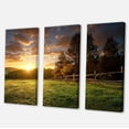 thumbnail image 1 of Designart Fenced Ranch at Sunrise Canvas Wall Art, 1 of 4