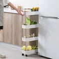 thumbnail image 6 of Slim Storage Cart Rolling Storage Cart 4 Tier Slim Slide Out Kitchen Trolley Rack for Narrow Spaces, 6 of 8