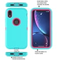thumbnail image 2 of Njjex iPhone XR Cases, Sturdy Phone Case for iPhone XR 6.1", Full-Body Shockproof Protection Heavy Duty Armor Hard Plastic & Shock Absorption Rubber Rugged Bumper 3-in-1 Case Cover - Mint, 2 of 7