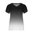 thumbnail image 4 of Going Out Tops for Women Viikei Womens Tops Summer Plus Size Short Sleeves Loose Fit V-Neck Gradient Color Printed Casual Shirt,Women's Fashion Comfortable Casual V-Neck Short Sleeve Print Top Blouse, 4 of 4