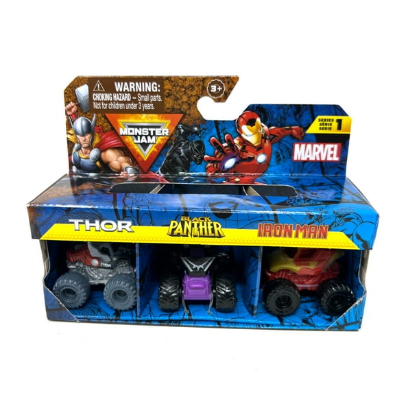 Monster Jam Mini Jams Thor Black Panther Iron man Series 2