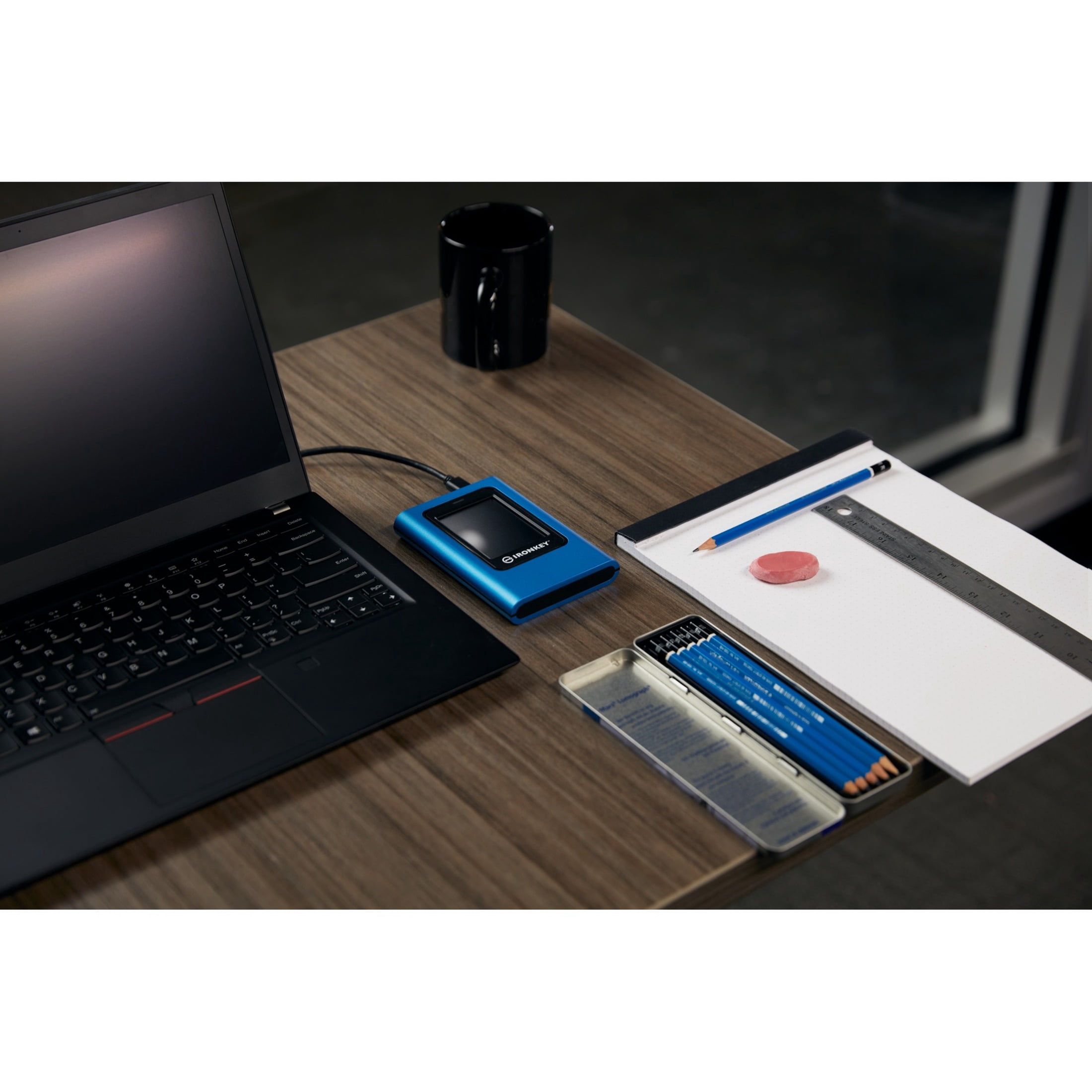 Kingston 960GB IronKey Vault Privacy 80 XTS-AES 256-bit Encrypted External SSD with Intuitive Touch Screen and Multi-Password Protection