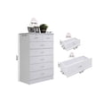 thumbnail image 6 of Hodedah 7 Drawer Chest with Locks on 2 Top Drawers in White Wood, 6 of 6