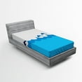 thumbnail image 1 of Ambesonne Blue Fitted Sheet, Dolphins on Waves Ocean, Twin Size, Blue Turquoise, 1 of 2