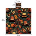 thumbnail image 2 of Thanksgiving Canvas Picnic Mat - Waterproof Beach Blanket for Outdoor Travel and Camping - Portable Lightweight Mat with Carrying Strap for Picnics, Hiking, and BBQs, 2 of 6