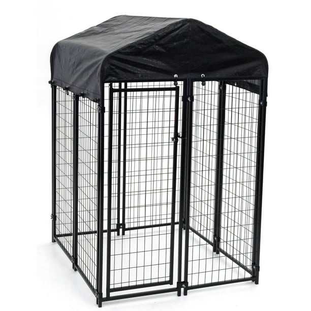 Lucky Dog Uptown Welded Wire Kennel, Dog Crate Kennels For Garage
