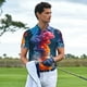 thumbnail image 3 of Balery Modern Art Red And Blue Colors Camisa Polo de Hombre con Estampado, de Manga Corta y Tejido Medio, Camisa Tipo Golf Polo-X-Large, 3 of 6