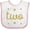 White and Pink, variant on Inktastic 2nd Birthday Gold Two Boys or Girls Baby Bib