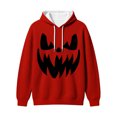 thumbnail image 6 of Halloween Hoodies for Men Long Sleeve Casual Funny Pumpkin Face Graphic Hoodie Waffle Pullover Sweatshirt, 6 of 6
