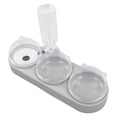 thumbnail image 2 of Cuencos de alimentación de agua, cuencos dobles para comida para gatos, juego de cuencos para comida seca y húmeda para gatos, cuencos dobles para comida para cachorros, instalación sin esfuerzo, 2 of 8