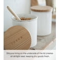 thumbnail image 3 of Yamazaki Home Ceramic Canister - Four Styles, White, Ceramic, Plain, 15.25 oz., 450 ml, Airtight, Dishwasher Safe, Lid, No Assembly, 3 of 7
