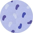 thumbnail image 1 of Ahgly Company Tapis Rond Lavable en Machine Intérieur Transitionnel Bleu Céleste, 7 Pieds Rond, 1 of 7