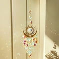 thumbnail image 5 of YOHAVEN Crystal Wind Chimes Suncatcher 15", Hanging Prism Rainbow Ornament for Window Garden Wall Boho Home Decoration, Clear Glass Sun Catcher Energy Healing Decorative Gift, 5 of 6