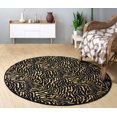 thumbnail image 2 of Furnish My Place Animal Print Rug - 12 ft. Round, Zebra Grazer, Nylon Rug for Patio, Garden, Hallway, Living Room, 2 of 5