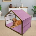 thumbnail image 2 of Magenta Pet House, Middle Eastern Paisley Pattern Medieval Motifs Timeless Boho Design, Outdoor & Indoor Portable Dog Kennel with Pillow and Cover, 5 Sizes, Purple Magenta Pink, by Ambesonne, 2 of 4