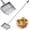 9" W x 2.5" D, variant on Chicken Poop Scooper Spring Steel Sifting Shovel with 3 Adjustable Angle, 38-66in Extendable Stainless Steel Handle, Professional Poultry Litter Cleaner for Chicken Coop, Duck, Goat & Sand
