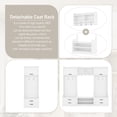 thumbnail image 4 of 4-in-1 Detachable Hall Tree with Storage and 7 Hooks, Multi-Functional Hallway Coat Rack with 4 Drawers and 2 Cabinets, 78" Entryway Shoe Bench for Living Room, White, 4 of 8