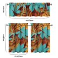 thumbnail image 6 of Kitchen Curtains 36 Inch Short - 3 Panel Set, Rod Pocket Window Curtain with Tropical Leaf Botanical Print, 100% Polyester for Farmhouse, Cafe, Kitchen, Bedroom, Easy Wash, 6 of 6