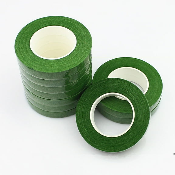 NICEXMAS Wide Dark Green Floral Tapes Adhesive Packing Tape for Bouquet Stem Wrap Florist Tape