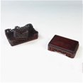 thumbnail image 3 of Base rectangular en miniatura de sándalo rojo for teteras y jarrones de piedras extrañas, 3 of 6