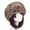 Coffee, variant on Guluxicc Womens Open Top Hats Solid Color Knit Cap Trendy Fashion Fake Fur Hat, Brown