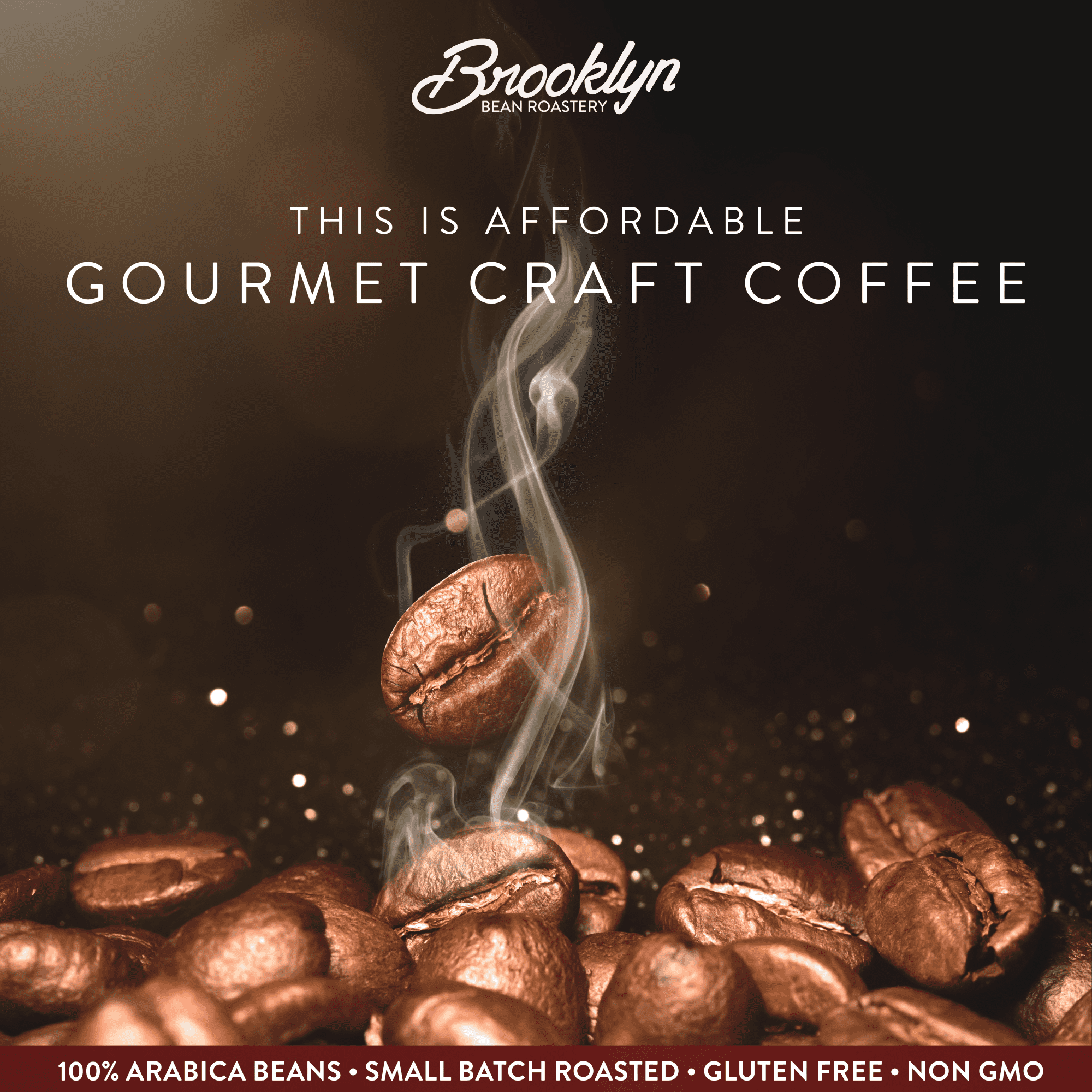 Brooklyn Bean Roastery Roasted Coffee Beans Breakfast Blend Arabica Ground Coffee, Light Roast 12 Oz. 6-Pack