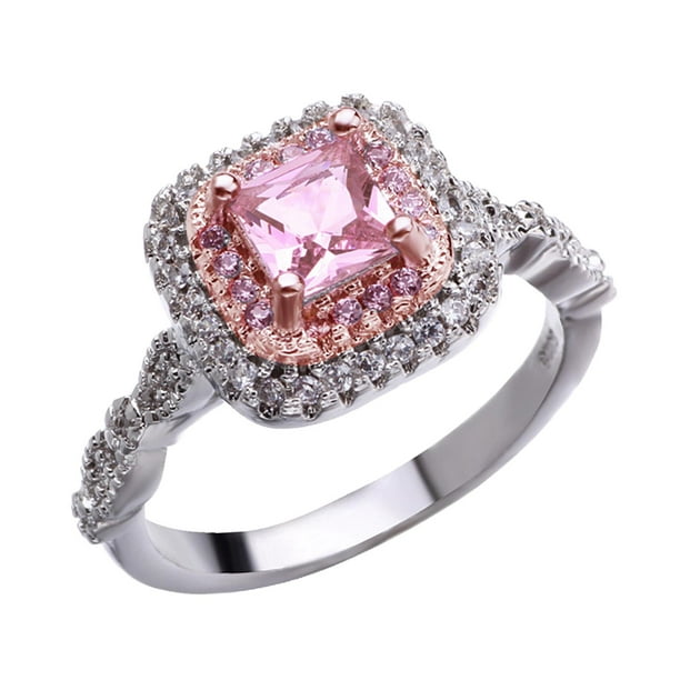 90 anillos con gemas artificiales y dijes coloridos para mujeres y colegas. Número 6