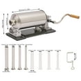 thumbnail image 4 of 4L Manual Meat Sausage Stuffer Maker Horizontal Commercial Filler Large Capacity Sausage Stuffer, 4 of 24