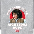 thumbnail image 3 of Ferris Bueller's Day Off - Righteous Dude - Men's Crew Neck Fleece Pullover, 3 of 5