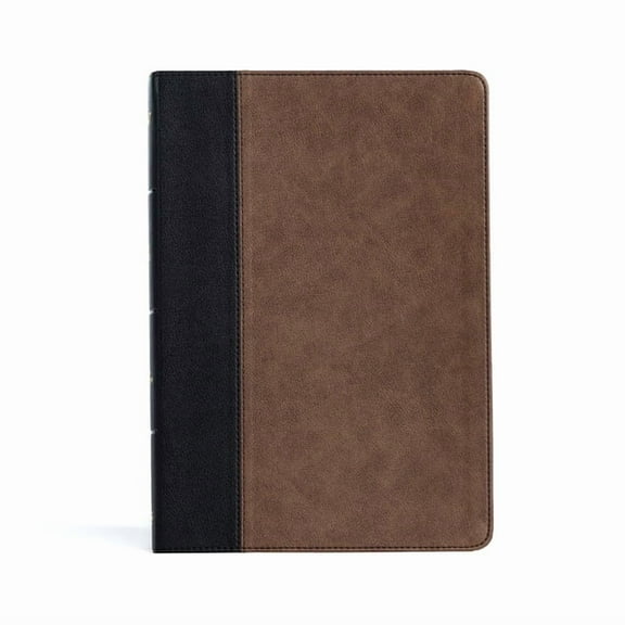 KJV Large Print Thinline Bible, Black/Brown Leathertouch, (Hardcover)