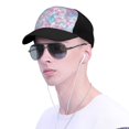 thumbnail image 4 of Naloa Tie Dye Adult adjustable Print Baseball Hat, Patchwork curved brim baseball capfor Men and Women, One Size, 4 of 5