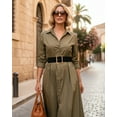 thumbnail image 2 of Maikun Women Wide Belts for Ladies Thick Suede Belt with Gold Buckle Black Belt for Women, 2 of 6