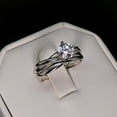 thumbnail image 6 of Aurora Wedding Ring Set for Women Sterling Cz Engagement Ring Matching Band Ginger Lyne Collection, 6 of 6