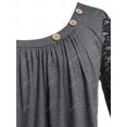 thumbnail image 3 of Camiseta Talla Extra Manga Larga Cuello Inclinado Rosegal  Mangas largas de talla grande, 3 of 5