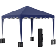 thumbnail image 1 of Outsunny 10' x 10' Pop Up Canopy Tent with Carry Bag Blue, 1 of 10