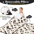 thumbnail image 3 of Cow and Spot Beige Pattern Teens Toddler Nap Mat with Pillow, Sleeping Mat Bag for Preschool Daycare 59"x22", 3 of 6