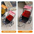 thumbnail image 2 of Simulación Jinrikisha modelo retro decoración de escritorio decoración rickshaw, 2 of 5