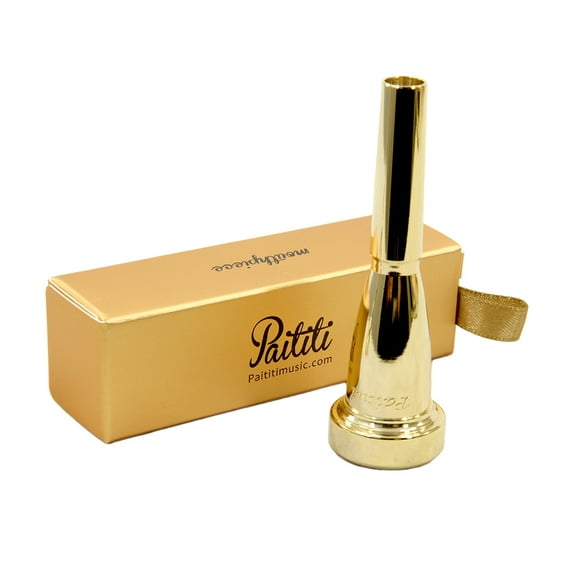 Paititi Gold Plated Rich Tone Bb 1C Trumpet Mouthpiece
