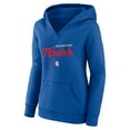 thumbnail image 2 of Women's Logo Athletic Royal Philadelphia 76ers Triumphant V-Neck Pullover Hoodie, 2 of 3