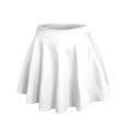 thumbnail image 2 of J. METHOD Women’s Skater Skirt Elastic Waist Casual Mini Flared Swing Pleated Skirts Made in USA NEWSK06 White M, 2 of 6